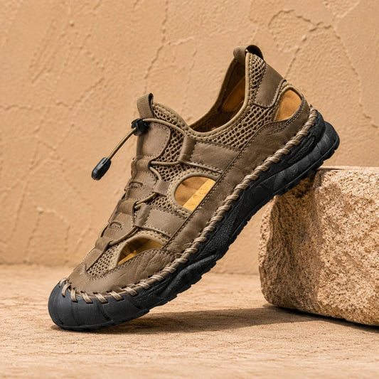 Cowhide Trail Loafers in Khaki