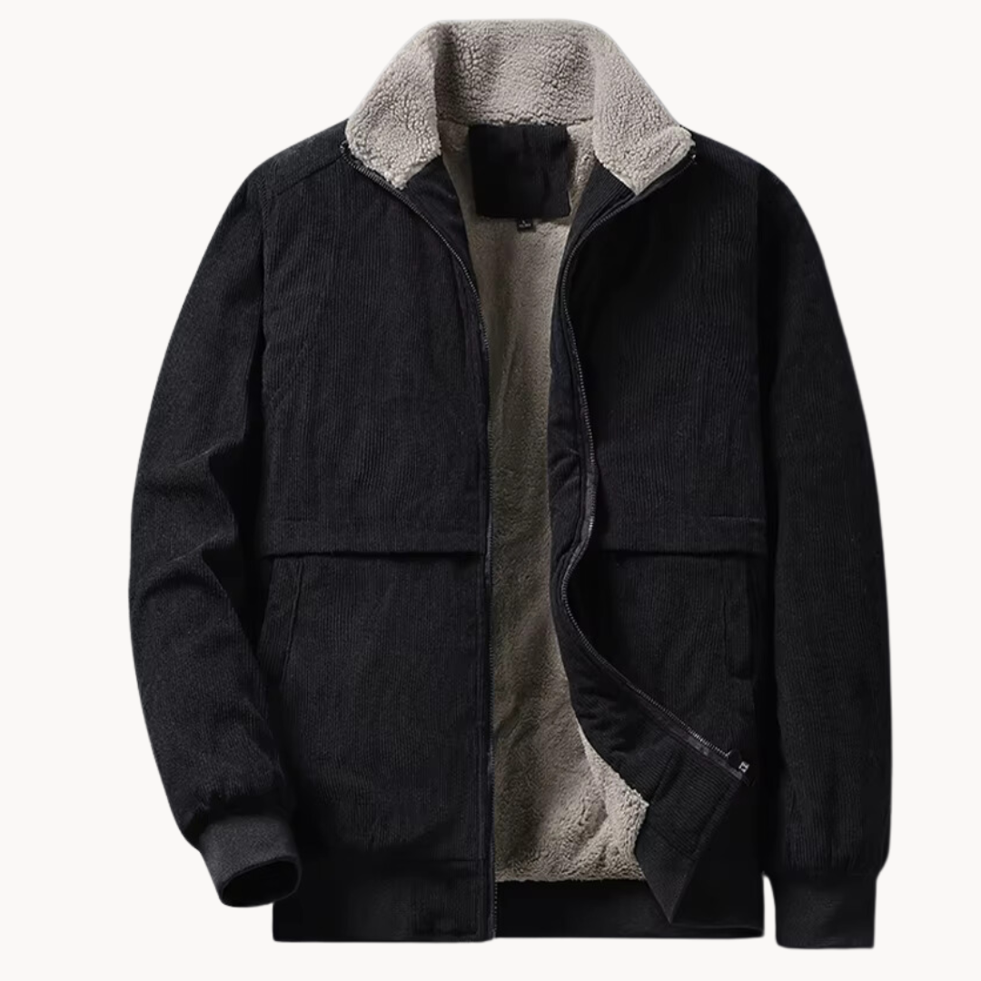 Tennant men's corduroy zip jackets in Black 1