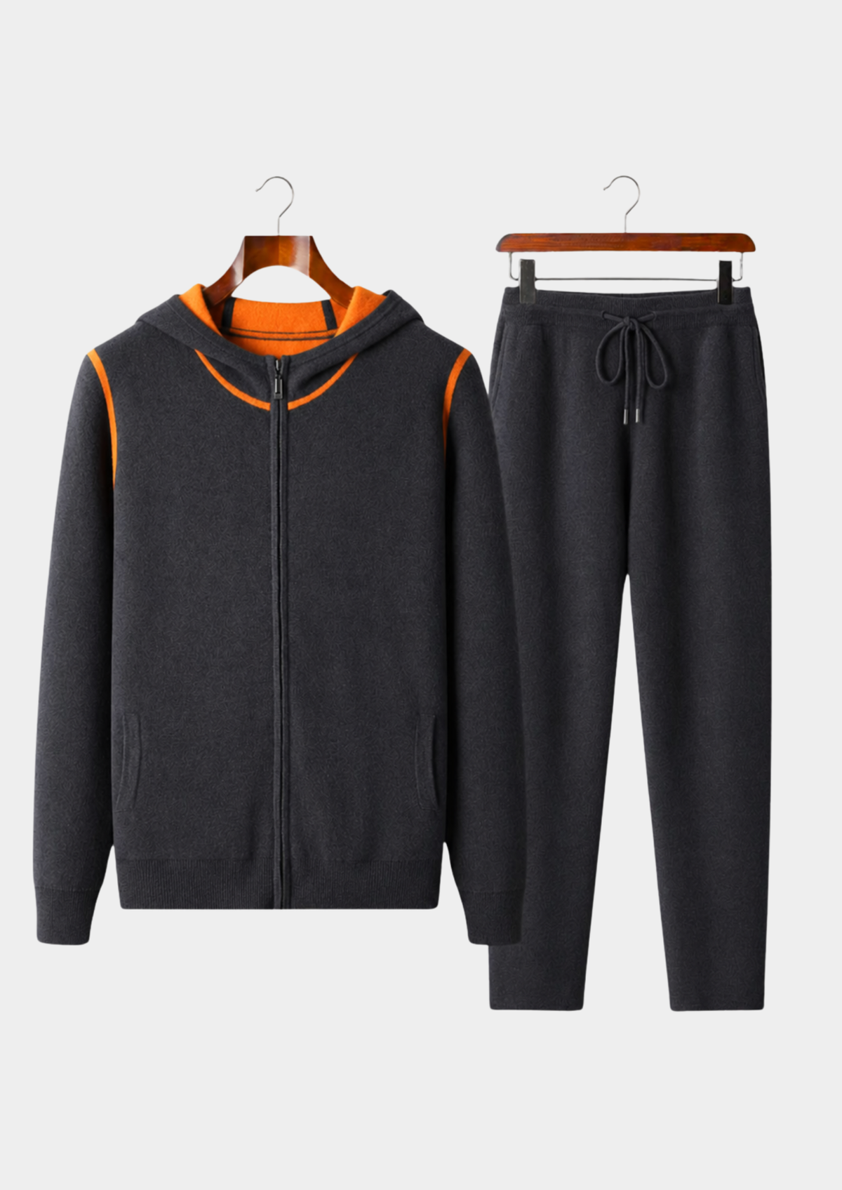 Men's hooded knit tracksuit set - view 2