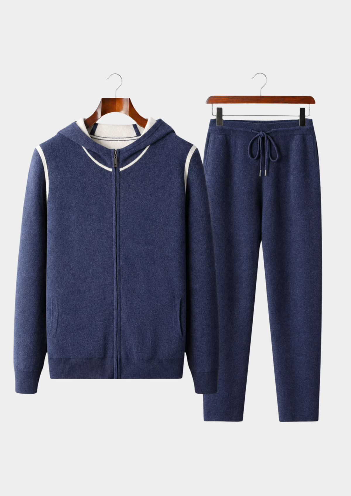 Men's hooded knit tracksuit set - view 3