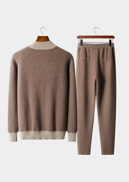 Men's zip-front knit jacket and trousers set - view 4