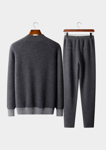 Men's zip-front knit jacket and trousers set - view 14