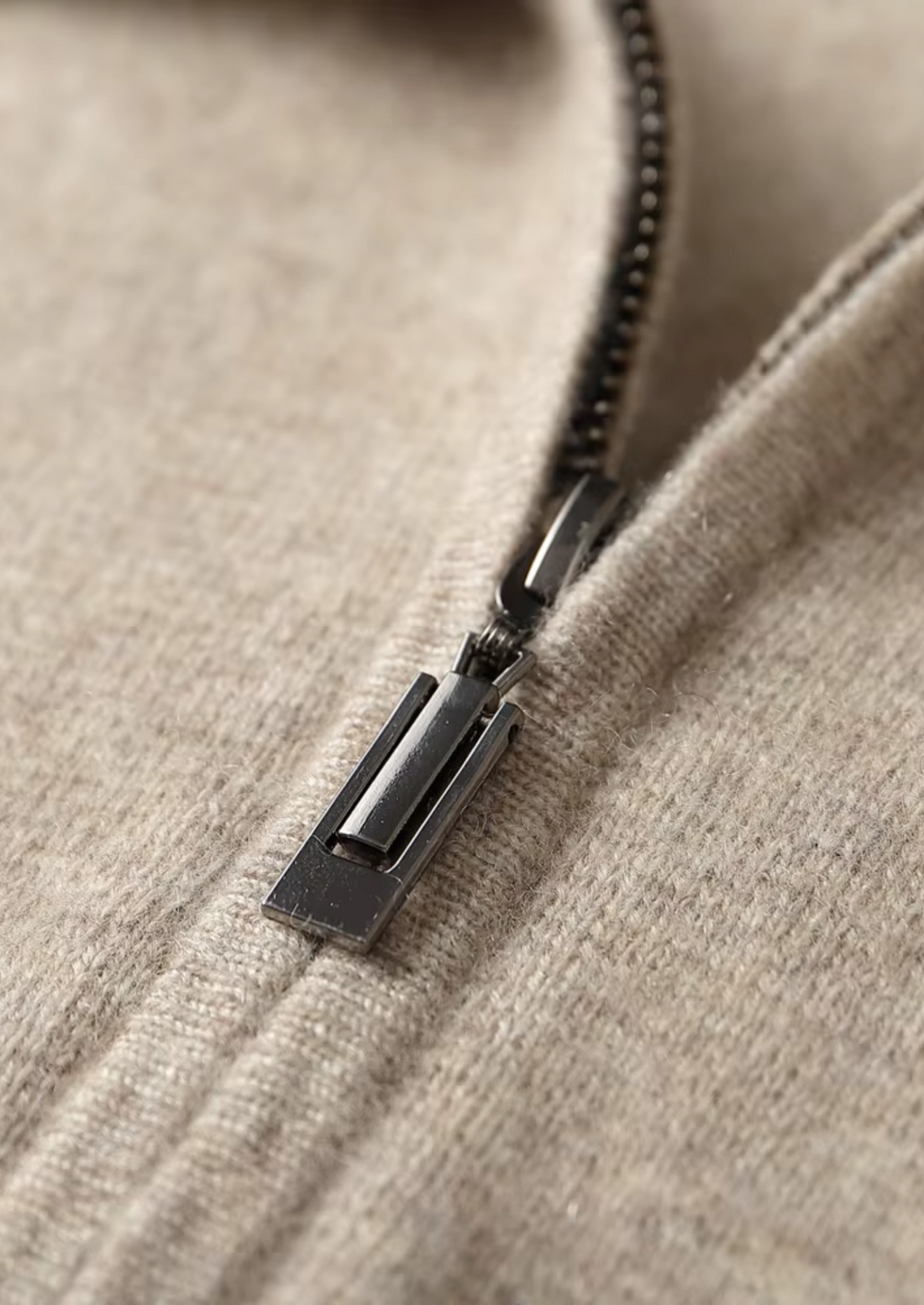 A jacket with a clean zip