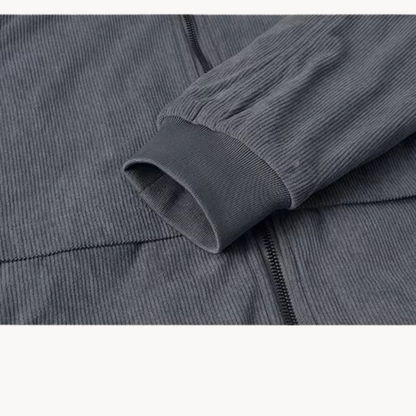 Tennant corduroy zip jacket close-up of the ribbed cuff