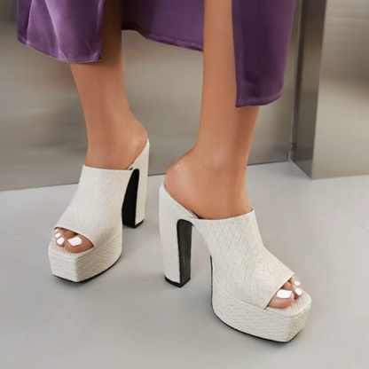 Bianca Leather Platform Sandals