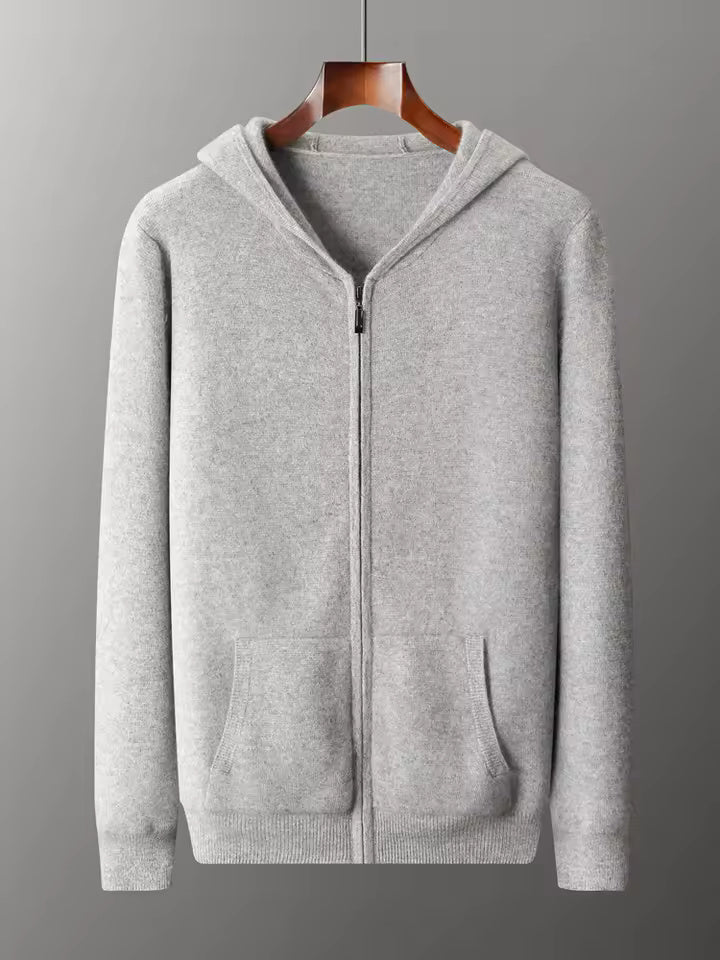 Men's zip hooded knit tracksuit set - view 2