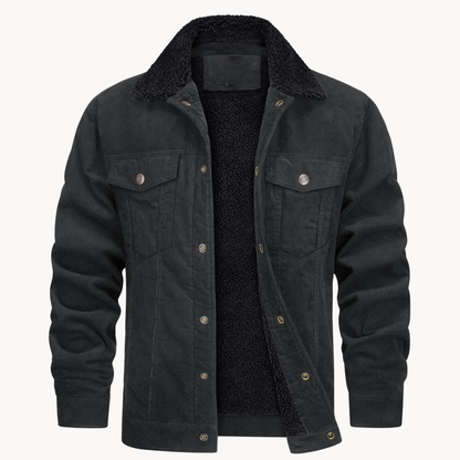 Radford men's corduroy trucker jacket in Black 1