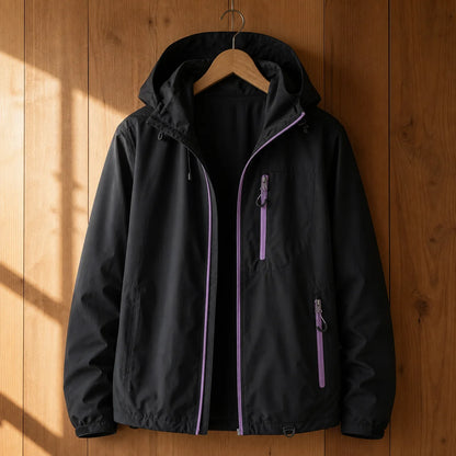 Alpine Windbreaker Jacket in Black