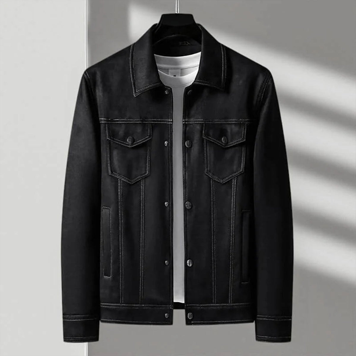 Ashby men's trucker jacket in Classic Black 1