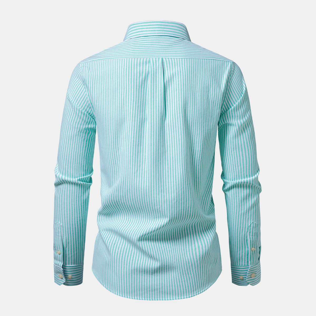 Back view of the light green Beaumont shirt