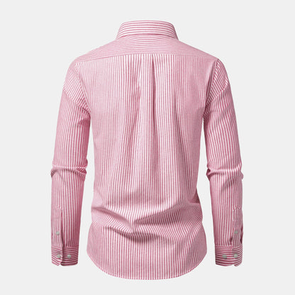 Back view of the light pink Beaumont shirt