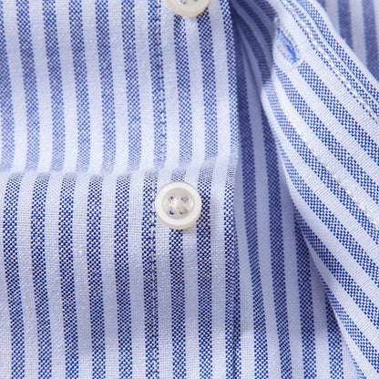 Close-up of the buttons and placket on the Beaumont shirt