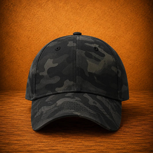Bold Camo Cap in Black Camo
