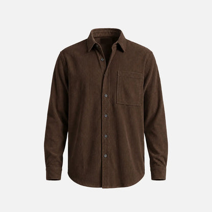 Brigham men's corduroy overshirts in Brown 1