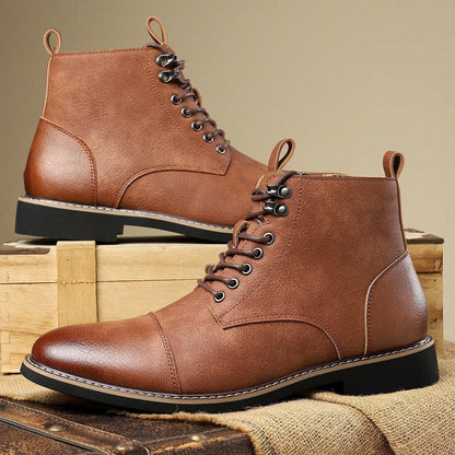Calder men's derby boots pair in Brown 1