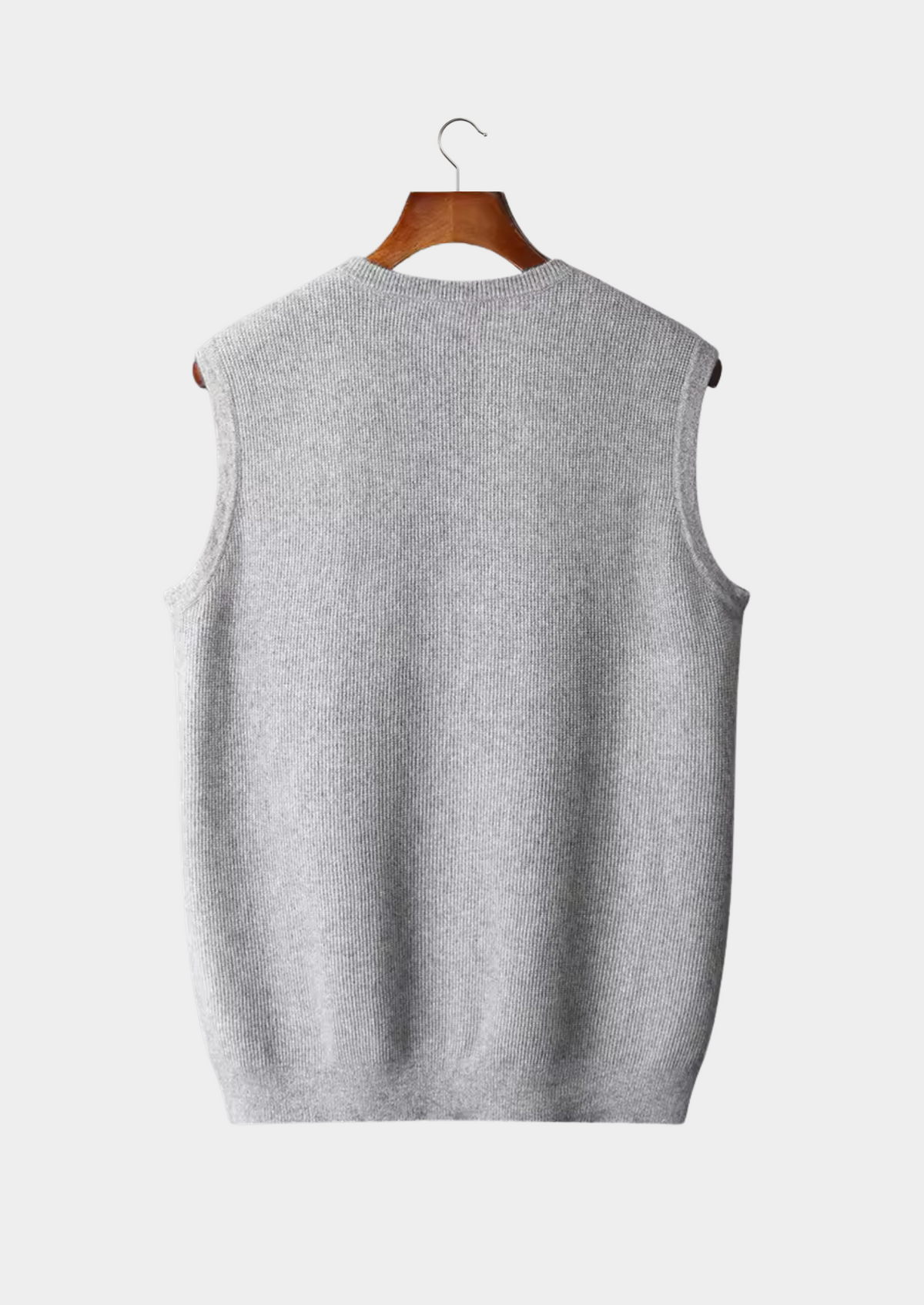 Men's sleeveless knit vest with chest pocket - view 5