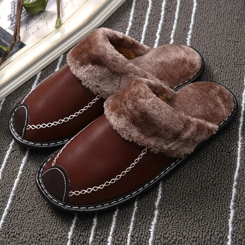 Garrison men's scuff slippers in Brown 1