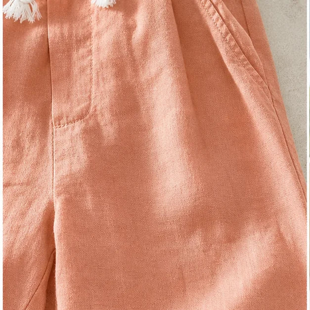 Coastal Linen Shorts close-up quality detail