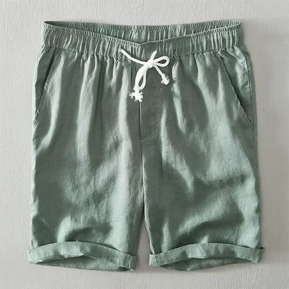 Coastal Linen Shorts in Green