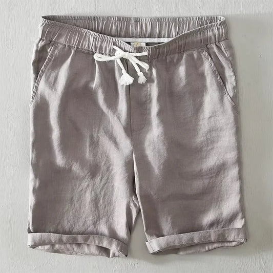 Coastal Linen Shorts in Grey