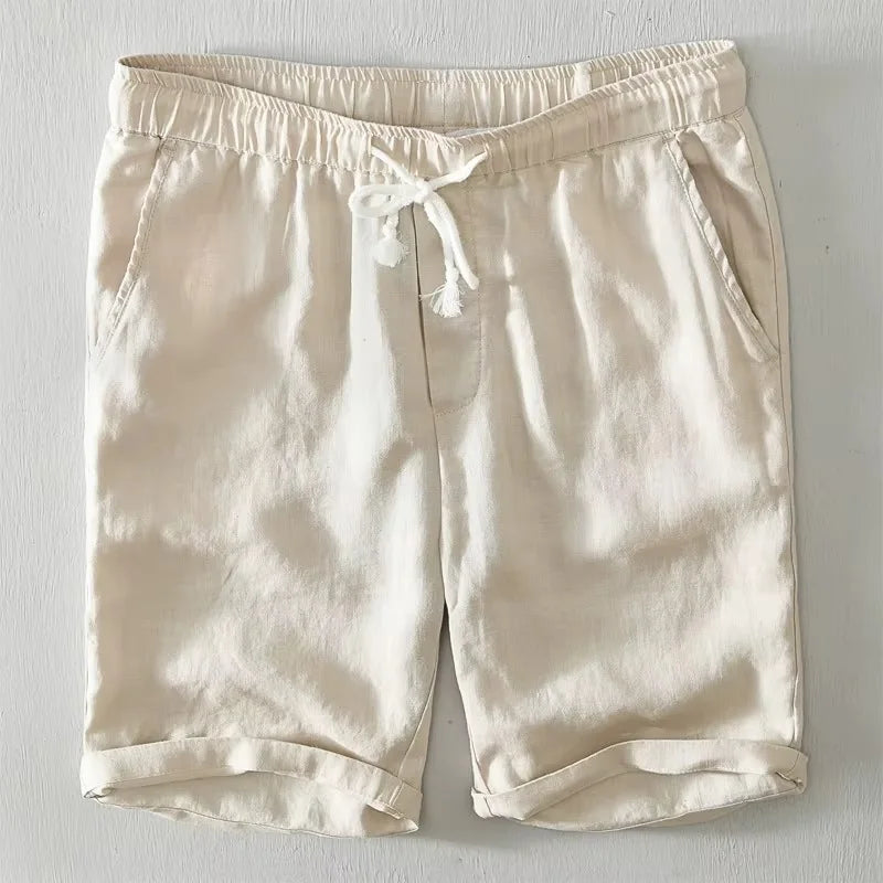 Coastal Linen Shorts in Khaki