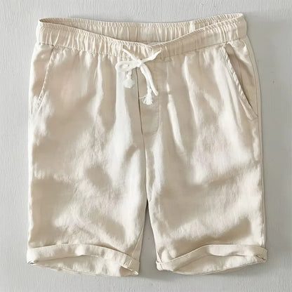 Coastal Linen Shorts in Khaki