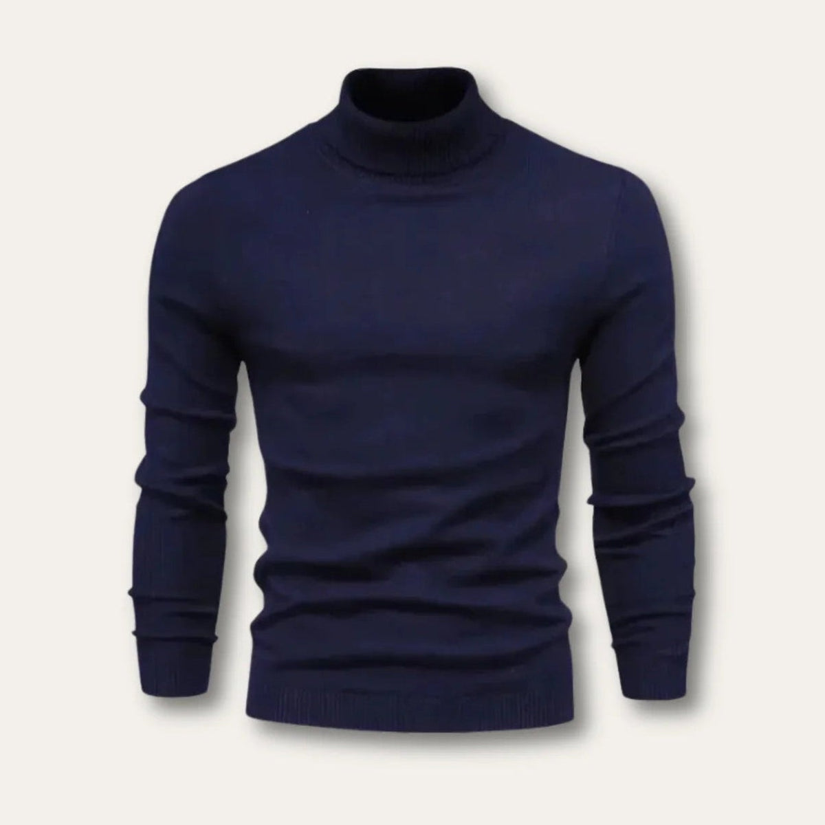 Corbin men's turtleneck sweater flat front in Marine 1