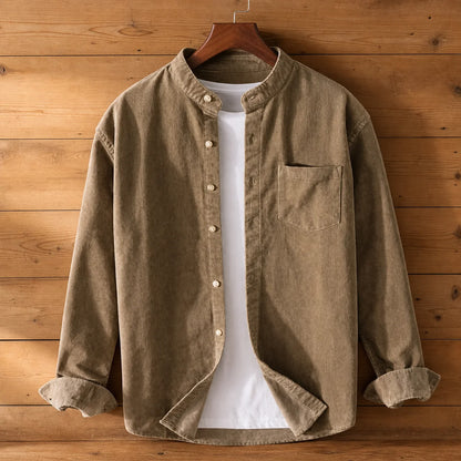 Corduroy Button Shirt in Khaki