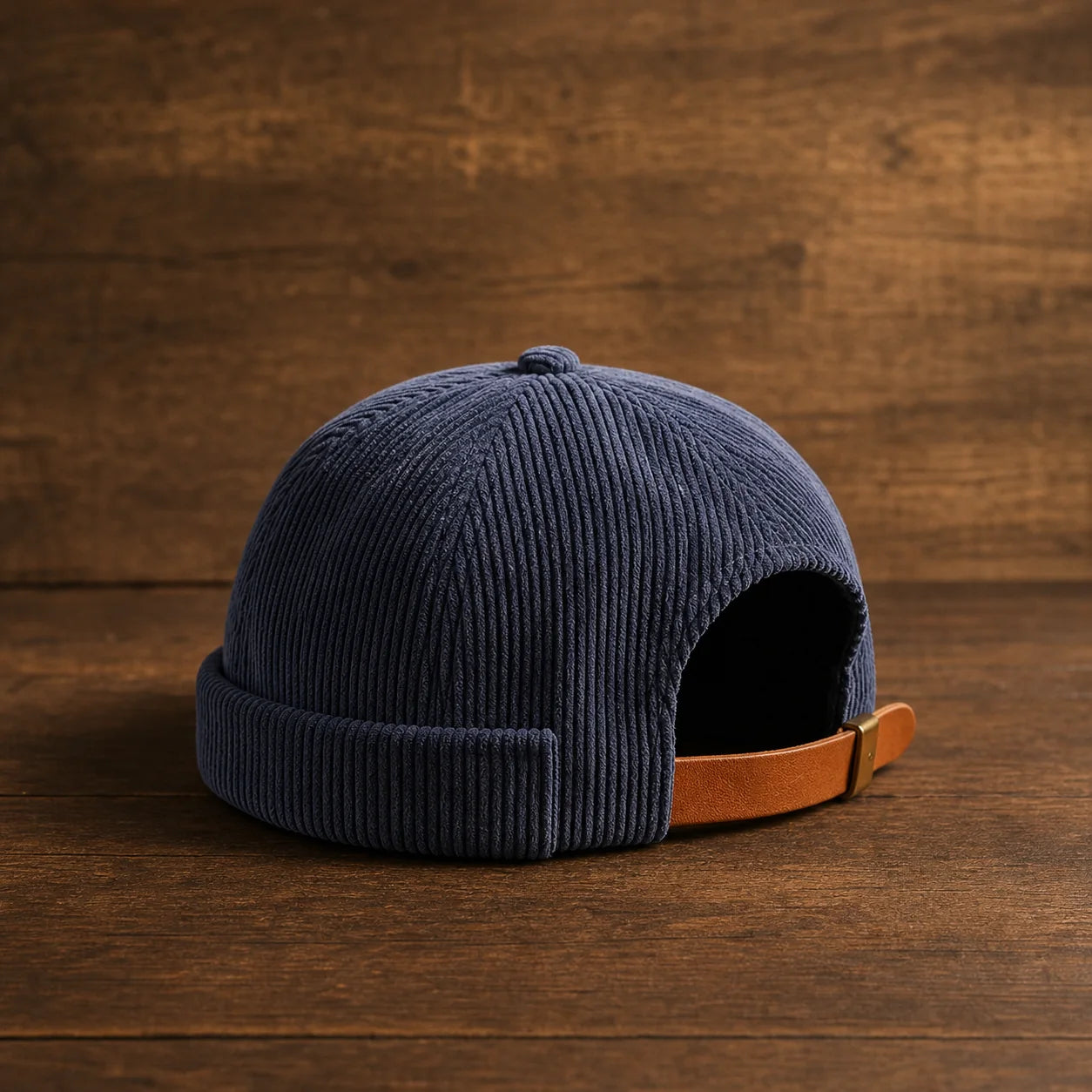 Corduroy Docker Cap in Blue