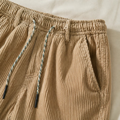 Corduroy Drawstring Shorts close-up quality detail