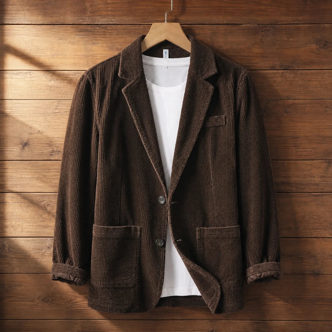 Cotton Corduroy Blazer in Coffee