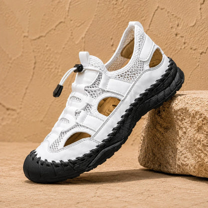 Cowhide Trail Loafers in White