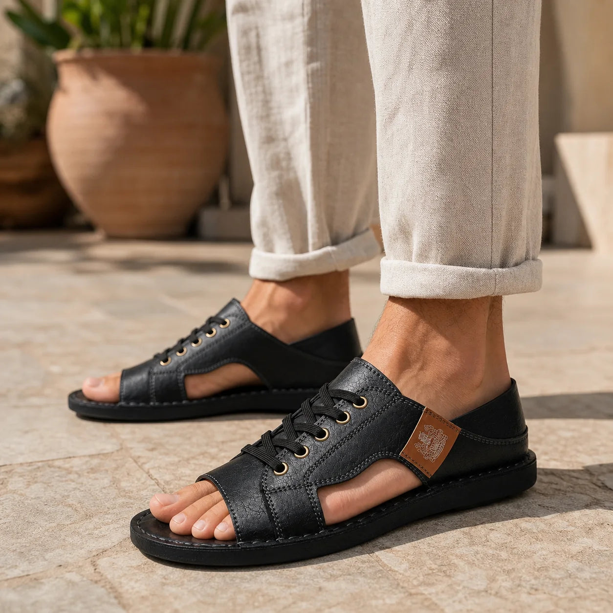 Crest Lace Sandals lifestyle photo