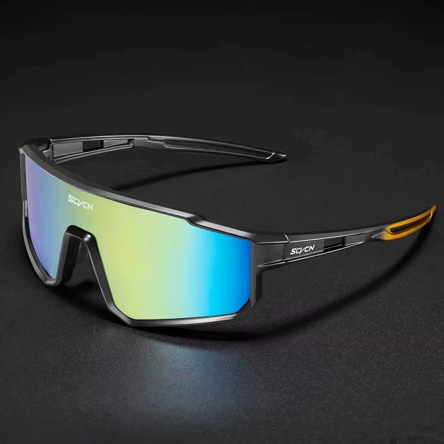 Cycling Shield Sunglasses in Orange