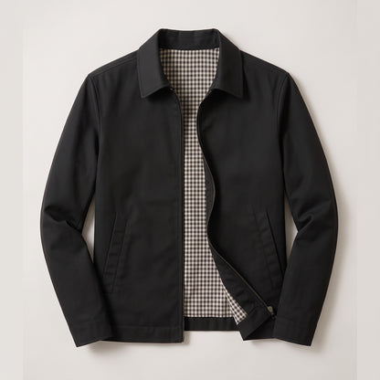 Dalton men's harrington jacket hero flat lay in Black 0