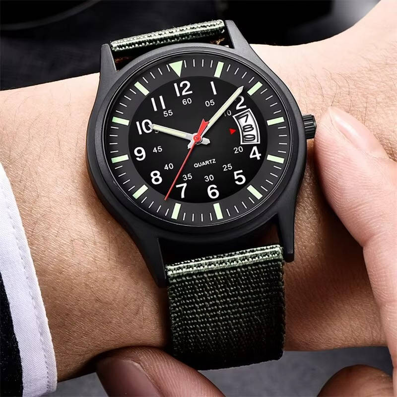 Dawson men's field watch worn on the wrist