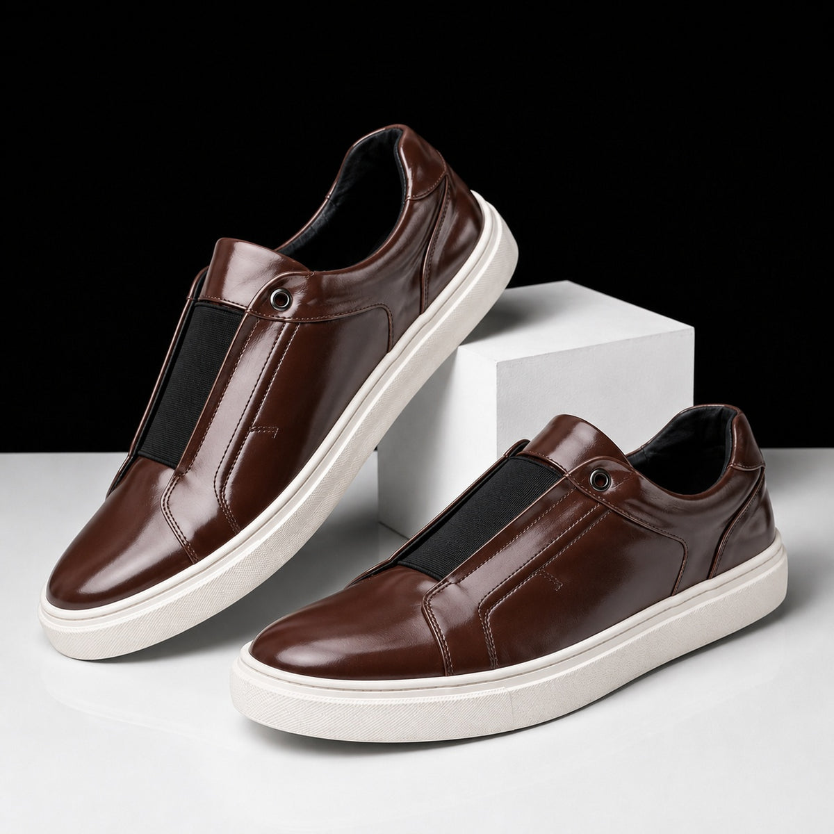 Additional view 1 of the Denby polished slip-on shoes