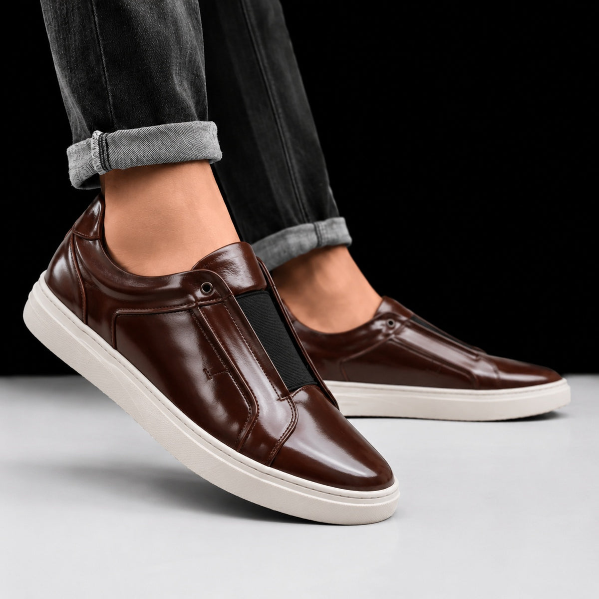 Additional view 5 of the Denby polished slip-on shoes