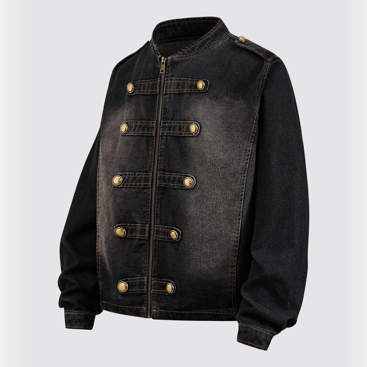 Dunmore jacket angled front view, black