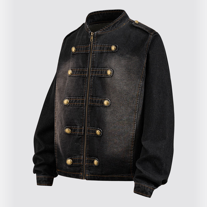 Dunmore jacket angled front view, black