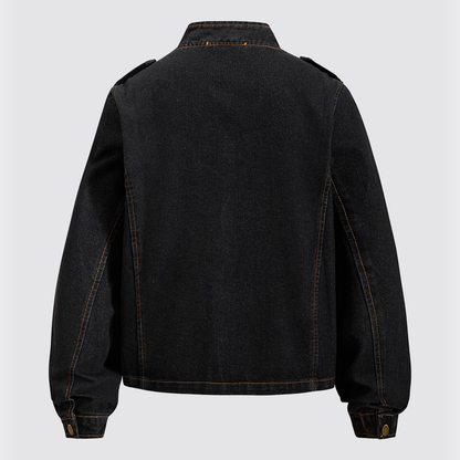 Dunmore jacket back view, black