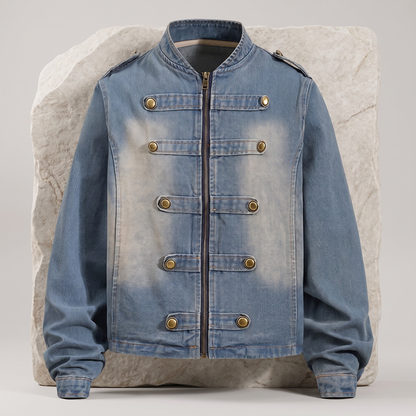 Dunmore men's denim jacket in Navy 1