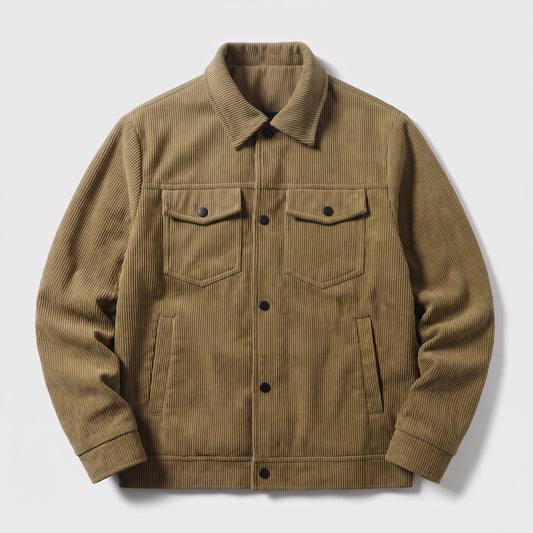 Eastman men's corduroy trucker jackets hero product only in Tan 0