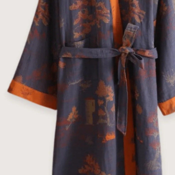 Ellsworth lightweight kimono robe close-up of the sleeve and cuff