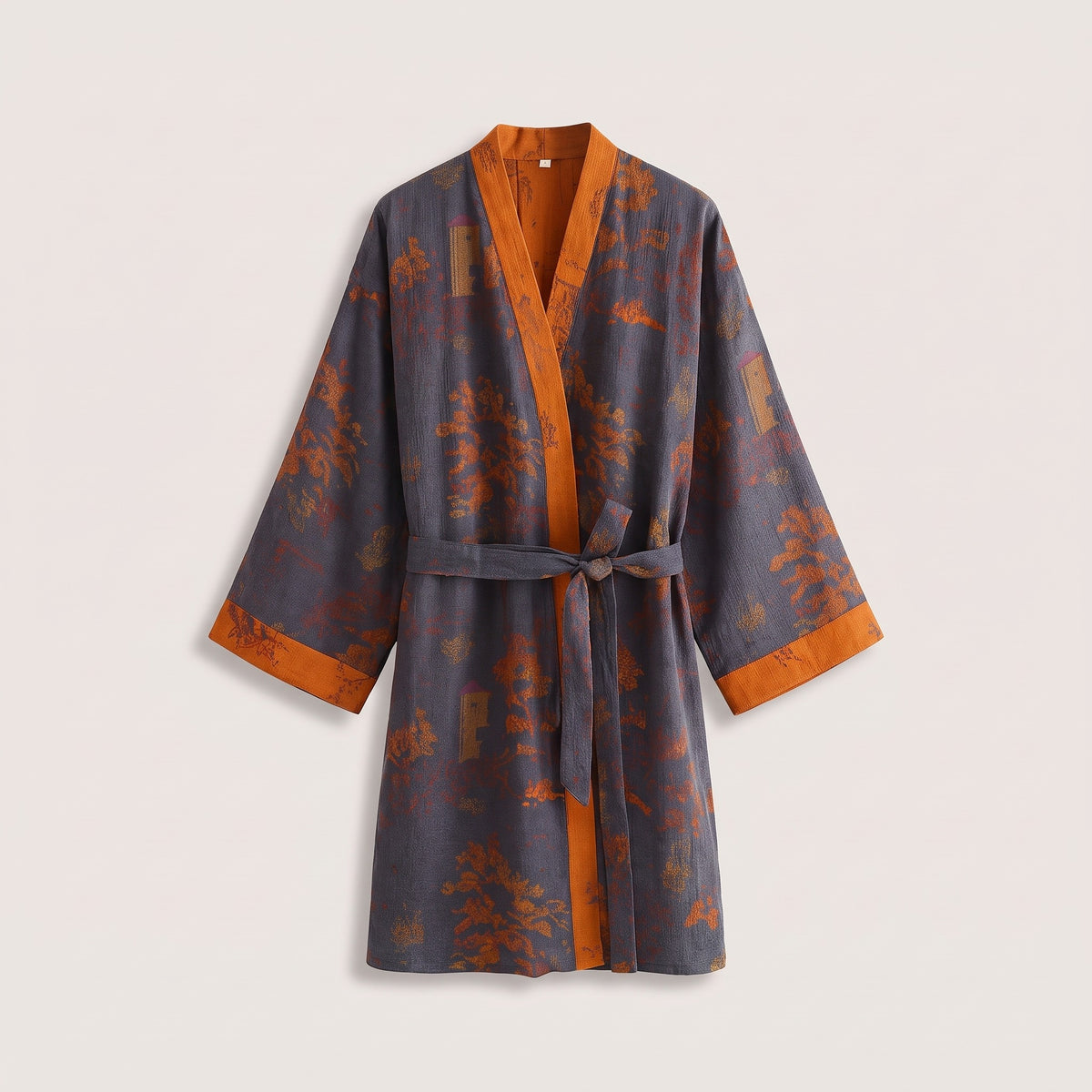 Ellsworth men's lightweight kimono robes hero product only in Orange 0