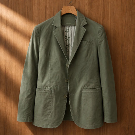 Everyday Lapel Blazer in Green