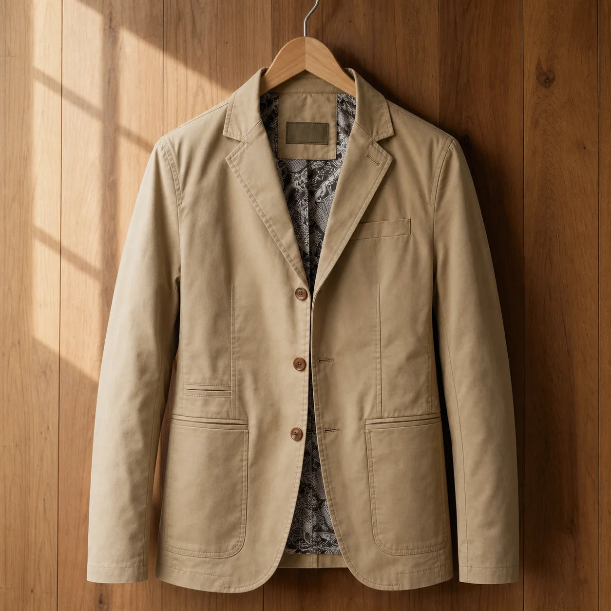 Everyday Lapel Blazer in Khaki