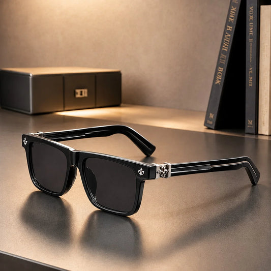 Fleur Crest Shades in Black
