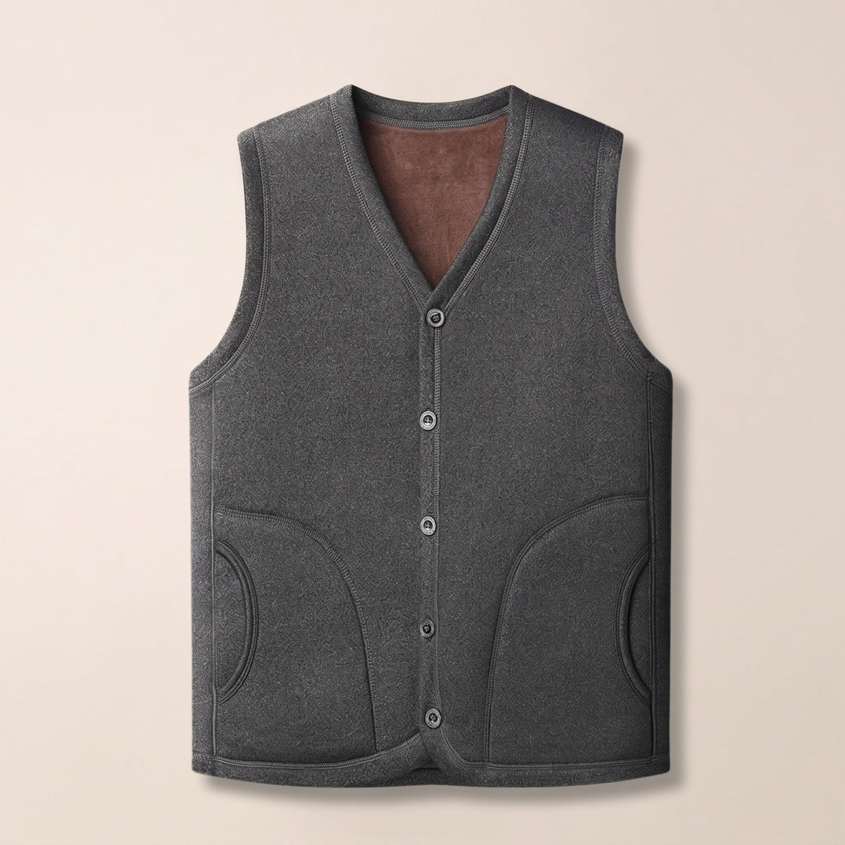 Garner fleece vest in Grey 1