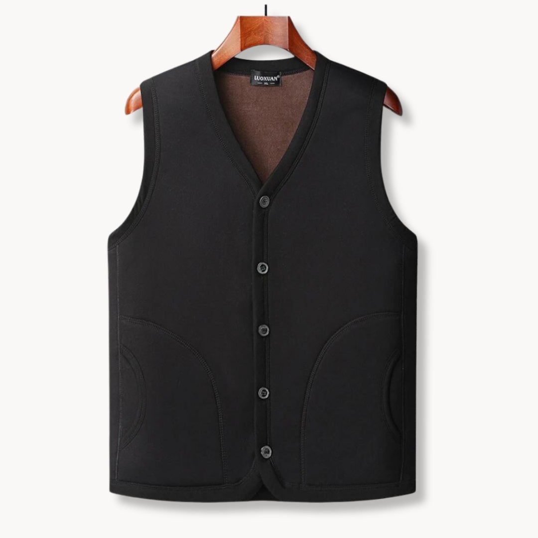 Garner fleece vest in Black 1